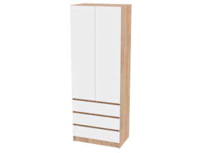 Шкаф АКАЦИЯ 2200/800/520/ Белый /Дуб Крафт Золотой