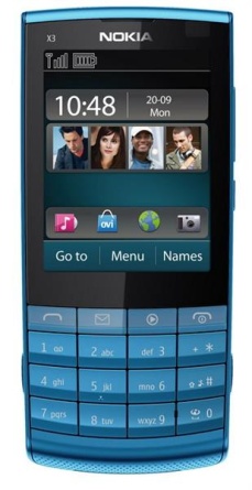 Nokia X3-02 Petrol Blue фото 1