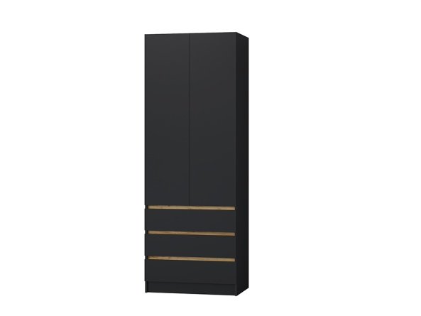 Шкаф АКАЦИЯ 2200/800/520/ Черный фото 1